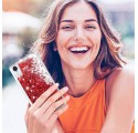 ETUI LIQUID SPARKLE NA TELEFON SAMSUNG A6 PLUS 2018 CZERWONY
